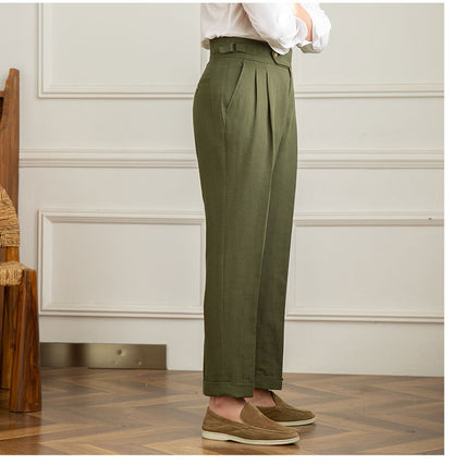 Cotton And Linen Casual Pants