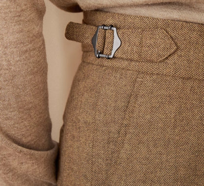 Naples Casual High Waist Straight Trousers