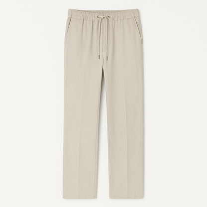 COTTON AND LINEN TROUSERS