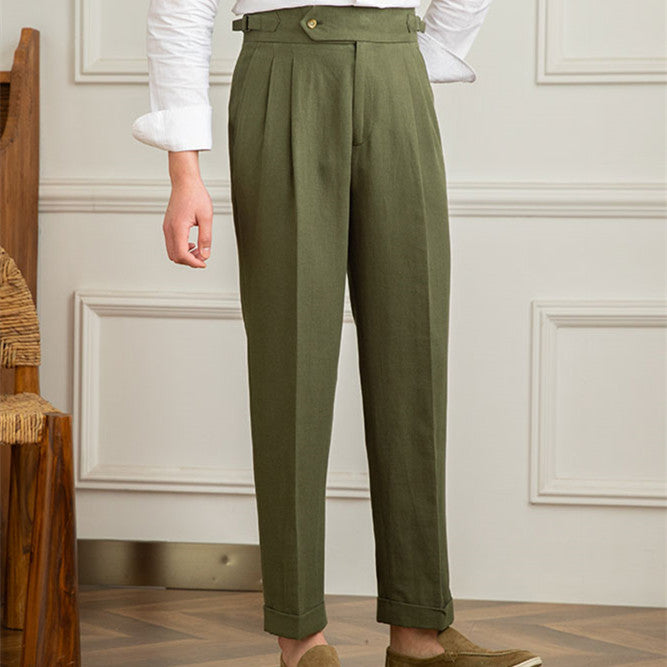 Cotton And Linen Casual Pants