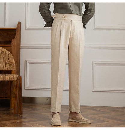 Cotton And Linen Casual Pants