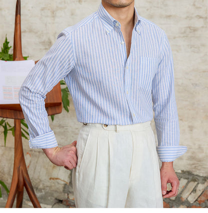 LINEN COTTON POLO